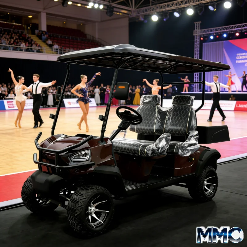 مبيعات المصنع المباشرة الموثوقة: 2/4/6/8 مقاعد، دفع رباعي، عالي السرعة، 5 كيلو وات بالجملة 7 كيلو وات 4WD عربة جولف كهربائية بإطار من سبائك الألومنيوم #3