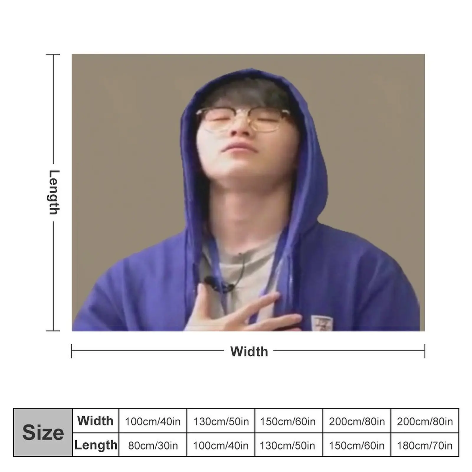 Woozi Relaxed Meme Throw Blanket Camping Single Sofa Blankets