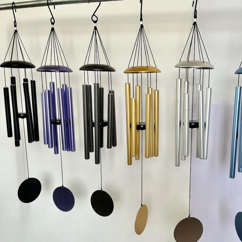 אלומיניום רוח חיצונית פעמוני רוח נוספים גדול 35 אינץ 'צליל עמוק רוח זיכרון פעמוני רוח עבור בחוץ הבית
