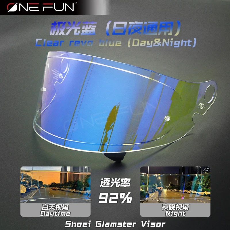 Glamster Helmet Visor For Shoei Glamster CPB-1V Photochromic Helmet Lens Mask Black Rainbow sliver Shield Visor