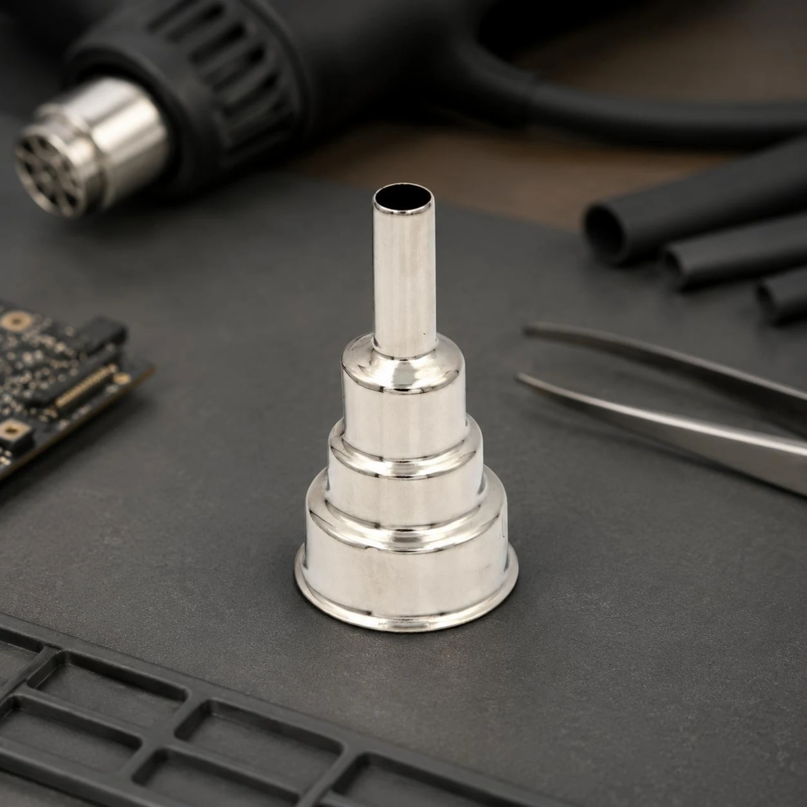 9 Mm Round Nozzle Polished Metal Hot Nozzle Heat Attachments Silver Finish Tool Part Tapered Body