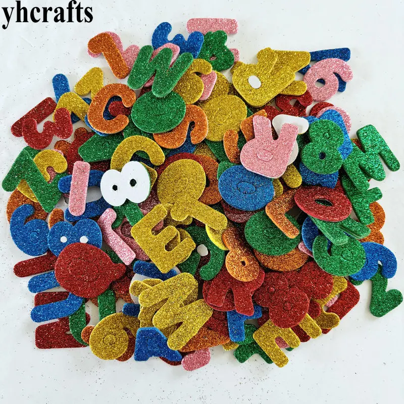 300PCS Letters and numbers glitter foam sticker Math toys Self learning Teach your own OEM bulk wholesale