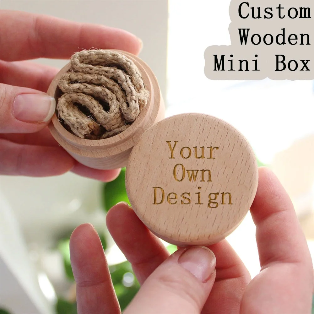 Your Own Logo Engagement Ring Bearer for Wedding Personalized Wooden Ring Box Design Proposal Engraved Ring Box Wedding Gift