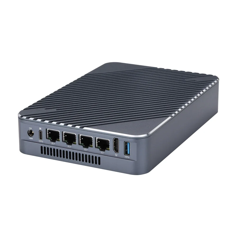 Qotom NAS Storage 4 X 2.5 Gigabit LAN Mini PC FirewallServer 4 X M.2 SSD NAS Storage Server