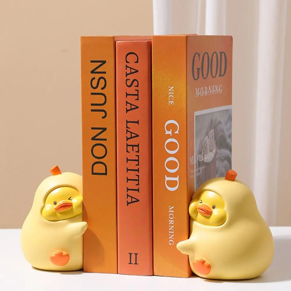 2 шт., подставка для книг в форме утки из смолы, креативный милый держатель для книг, многофункциональные современные декоративные подставки для книг для гостиной