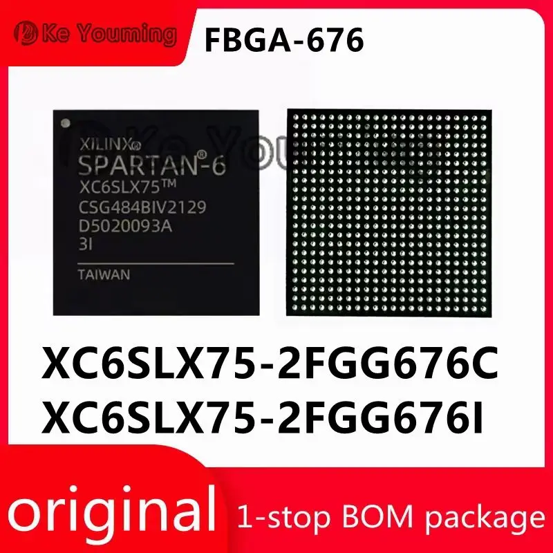 Integrated Circuit IC, FPGA - Field Programmable Gate Array, XC6SLX75-2FGG676C, XC6SLX75-2FGG676I, FBGA-676