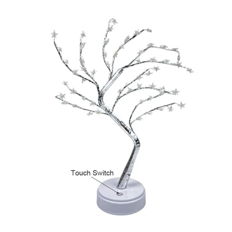 BEAU-72LED Bonsai Tree Light,Artificial Tabletop Lighted Leaf Tree USB Press Switch Warm Fairy Light Tree Lamp For Home