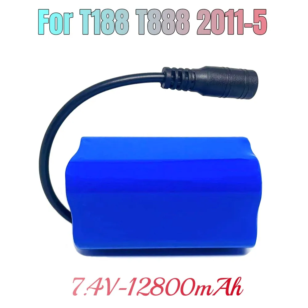 بطارية ليثيوم تستخدم ل T188 T888 2011-5 التحكم عن بعد البحث الطعم قارب قطع الغيار RC لعبة اكسسوارات 2s2p 7.4 فولت 12800mah