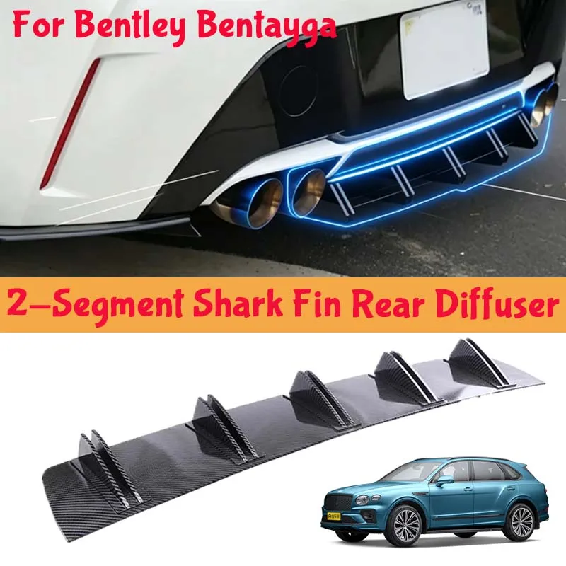 For Bentley Bentayga Shark Fin Rear Diffuser Split Chassis Spoiler Auto Aerodynamic Parts Aerodynamic Modification