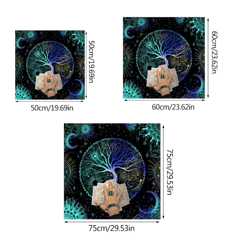 Tarotkaart Tafelkleed Altaren Doek Astrologie Waarzeggerij Antislipmat Tapijt D5QD