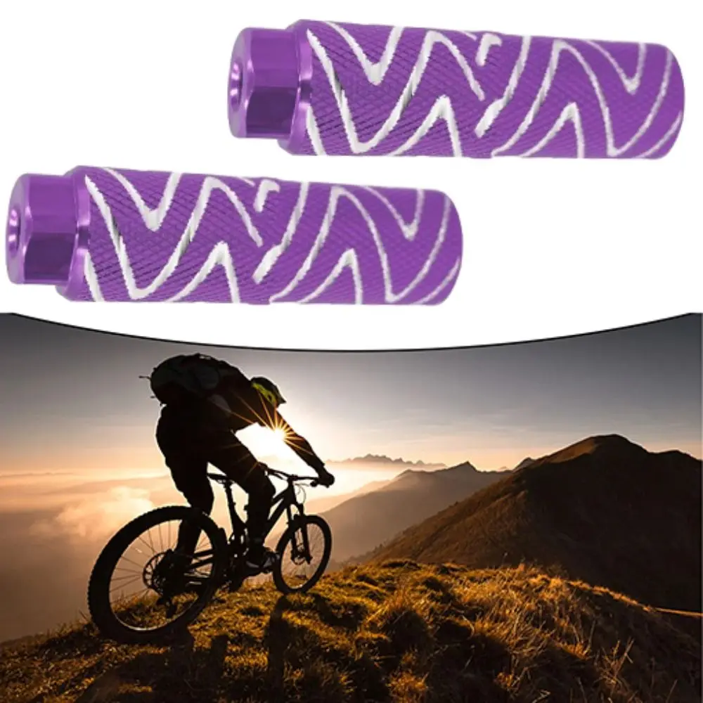 

1 Pair Anti-Skid Bike Footrest Lever Axle Pegs Easy To Install Weight-bearing Bicycle Rear Footrest Pedals Strongly-built