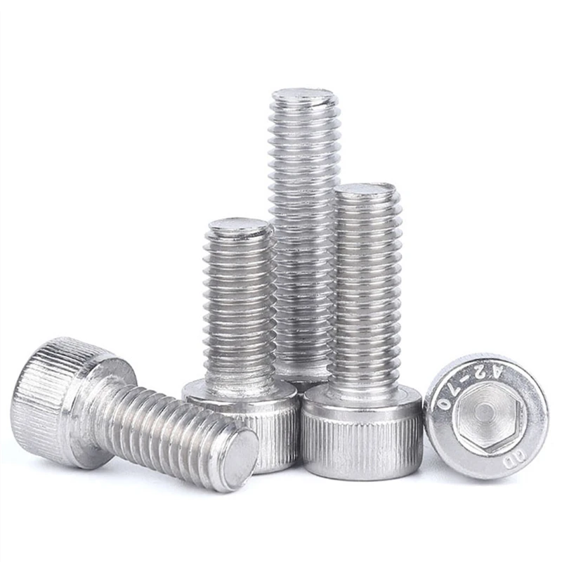 

5/100pcs DIN912 M1.4 M1.6 M2 M2.5 M3 M4 M5 M6 M8 M10 304 Stainless Steel Allen Hexagon Hex Socket Cap Head Screw Bolt