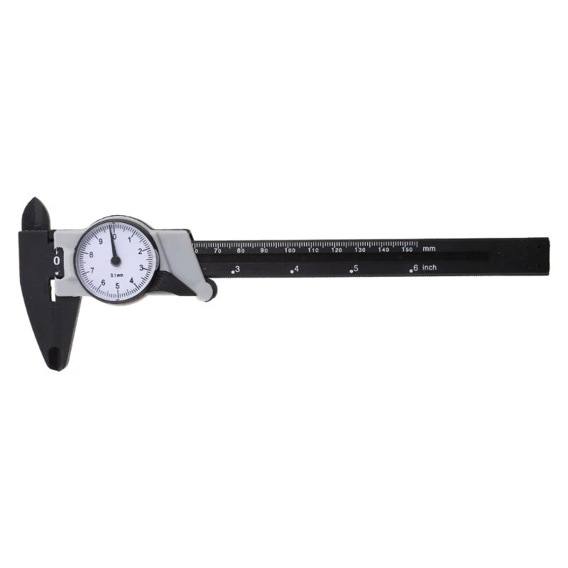 New 150mm 6inch Dial Caliper Plastic Vernier Caliper 4 Way Gauge Micrometer Dropship