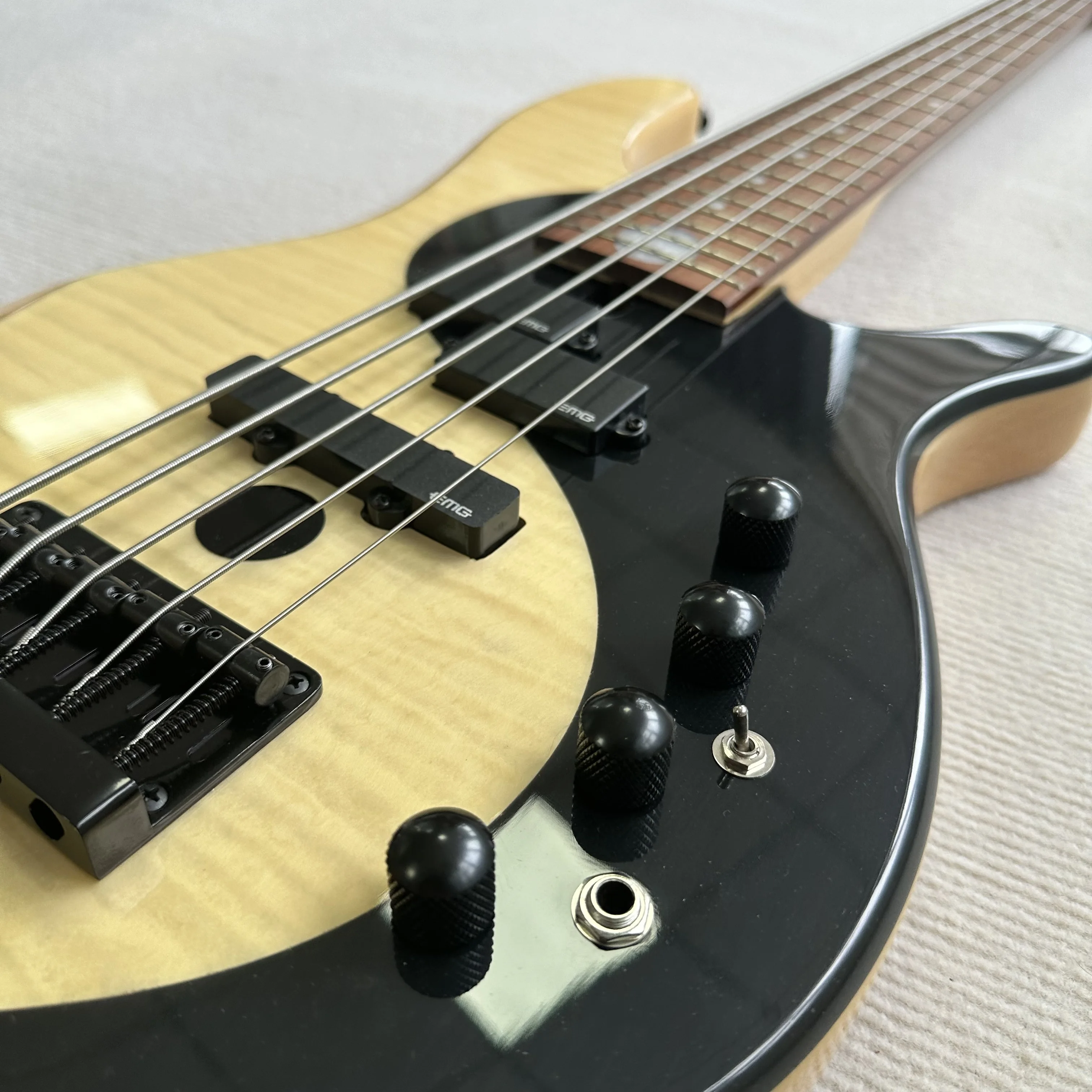 미국 창고 5현 음양 스타일 일렉트릭 베이스 기타 내추 - Bass Guitar Fretless 리뷰 및 가격