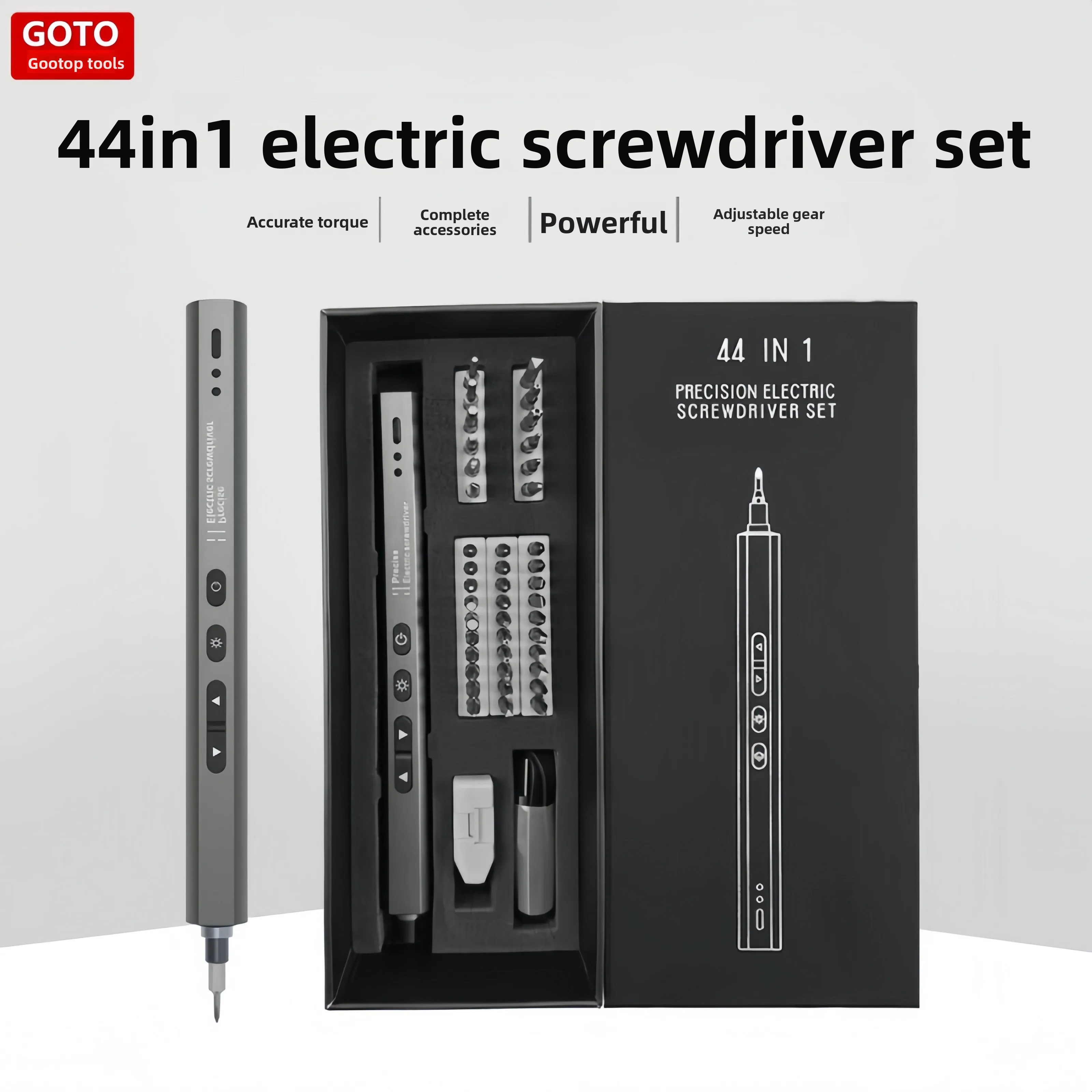 

44-in-one electric screwdriver set, mobile phone drone repair, ultra-long battery life precision electronic repair tool