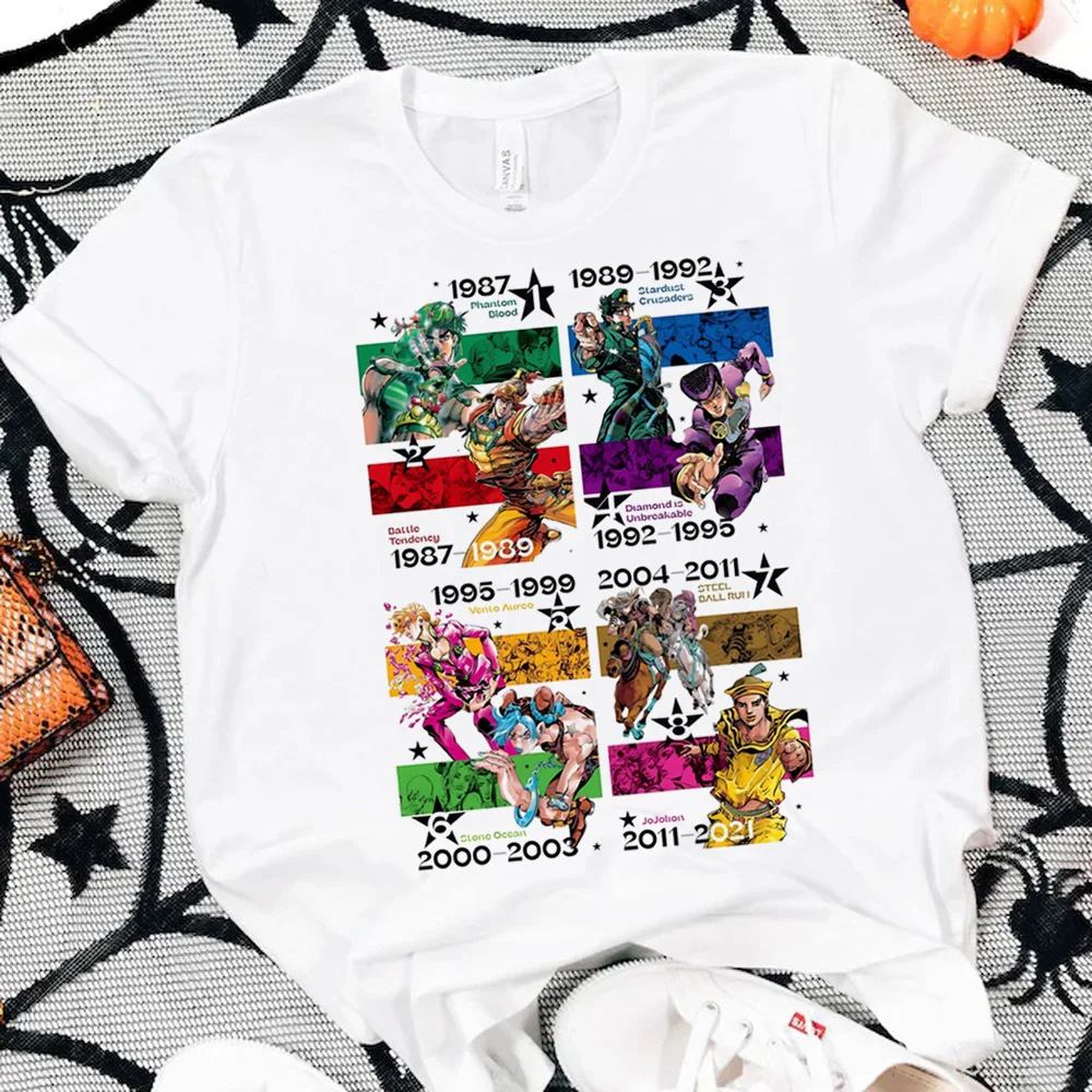 Jojo Bizarre Adventure Steel Ball Run top tees female clearance sales korean fashion gothic tshirt gothic cheap cutecore