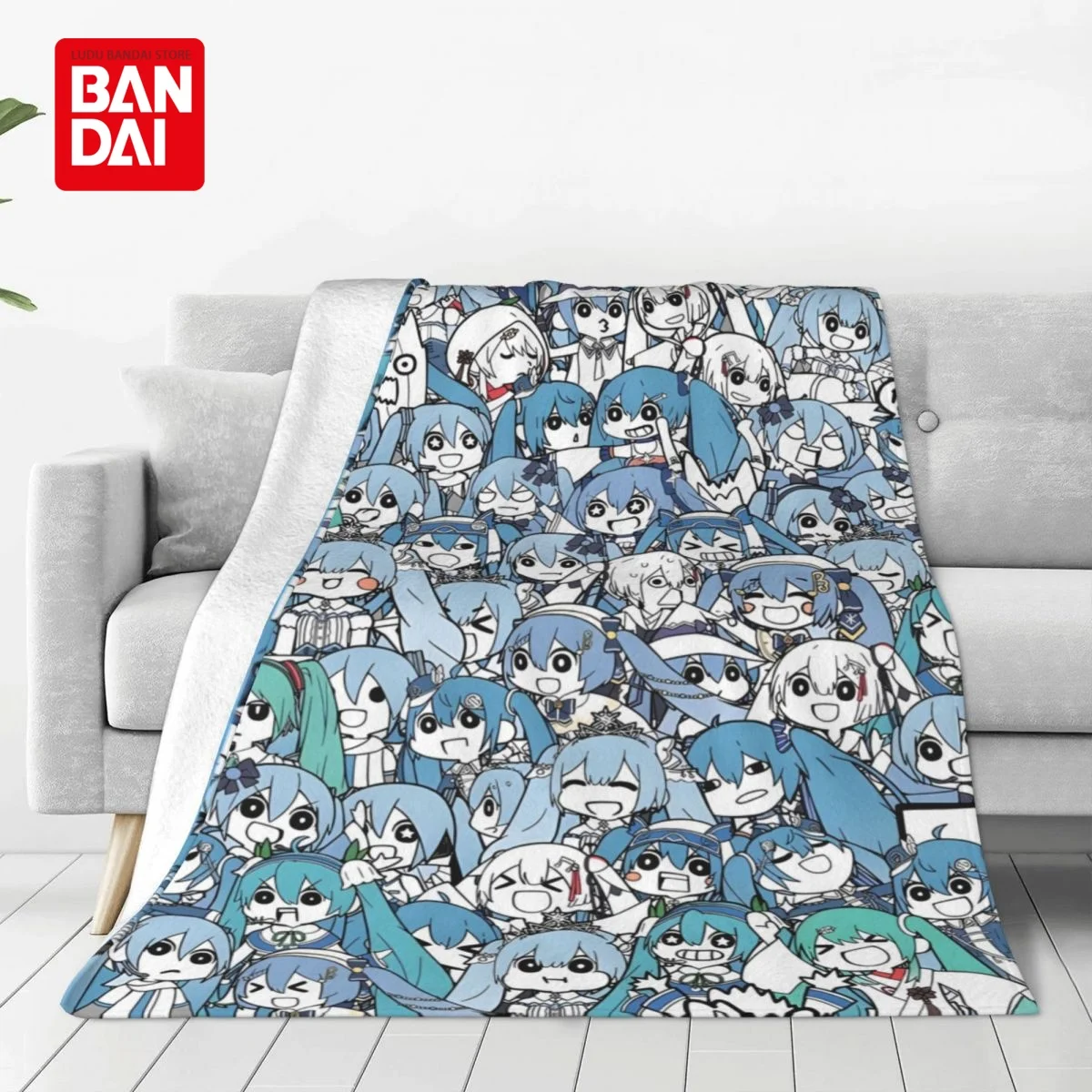 

Bandai Hatsune Miku Weak Voice Throw Blanket on Bed Sofa Air Condition Sleeping Cover Bedding Throws Bedsheet For Kids