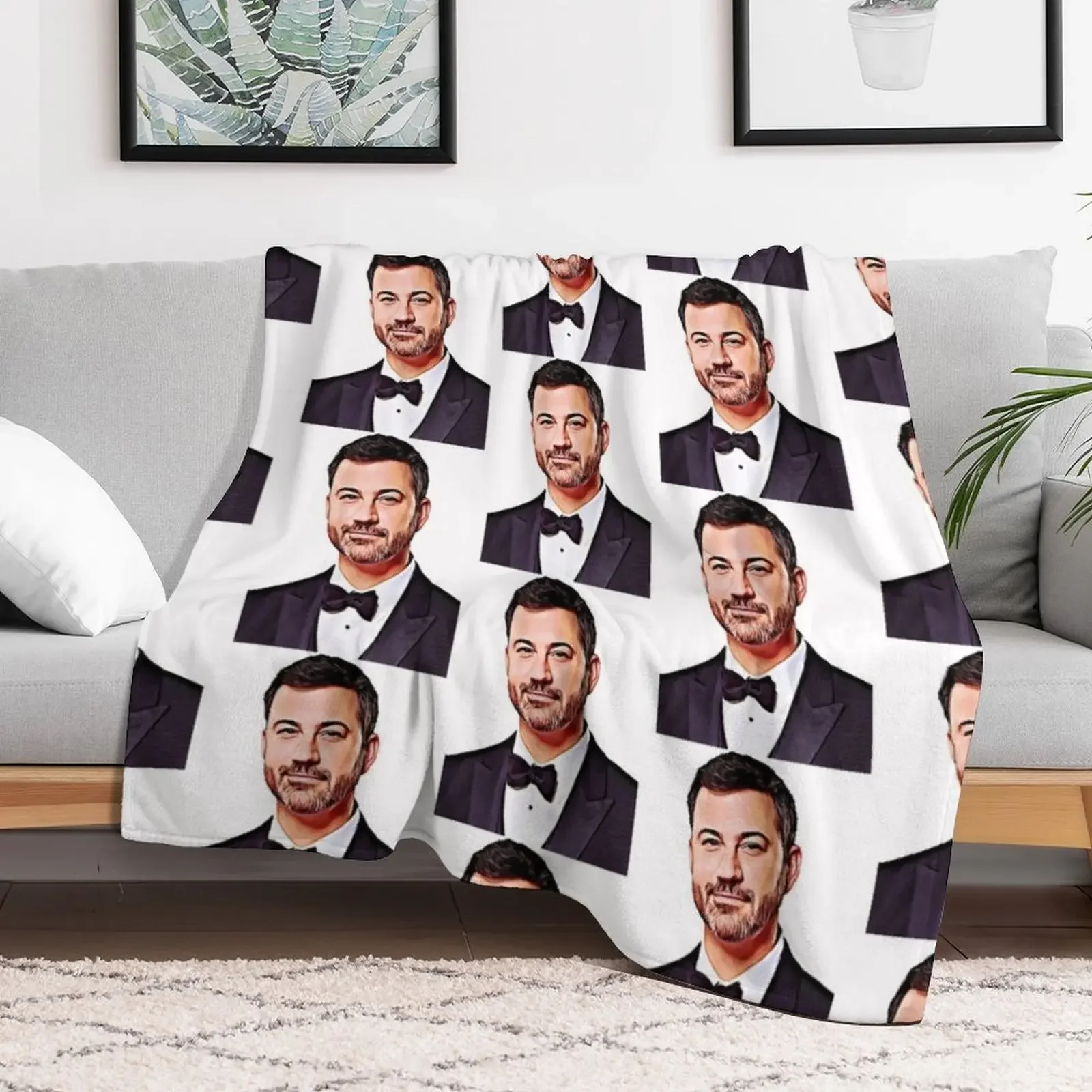 Jimmy Kimmel Throw Blanket Single Retros Furry Personalized Gift Blankets