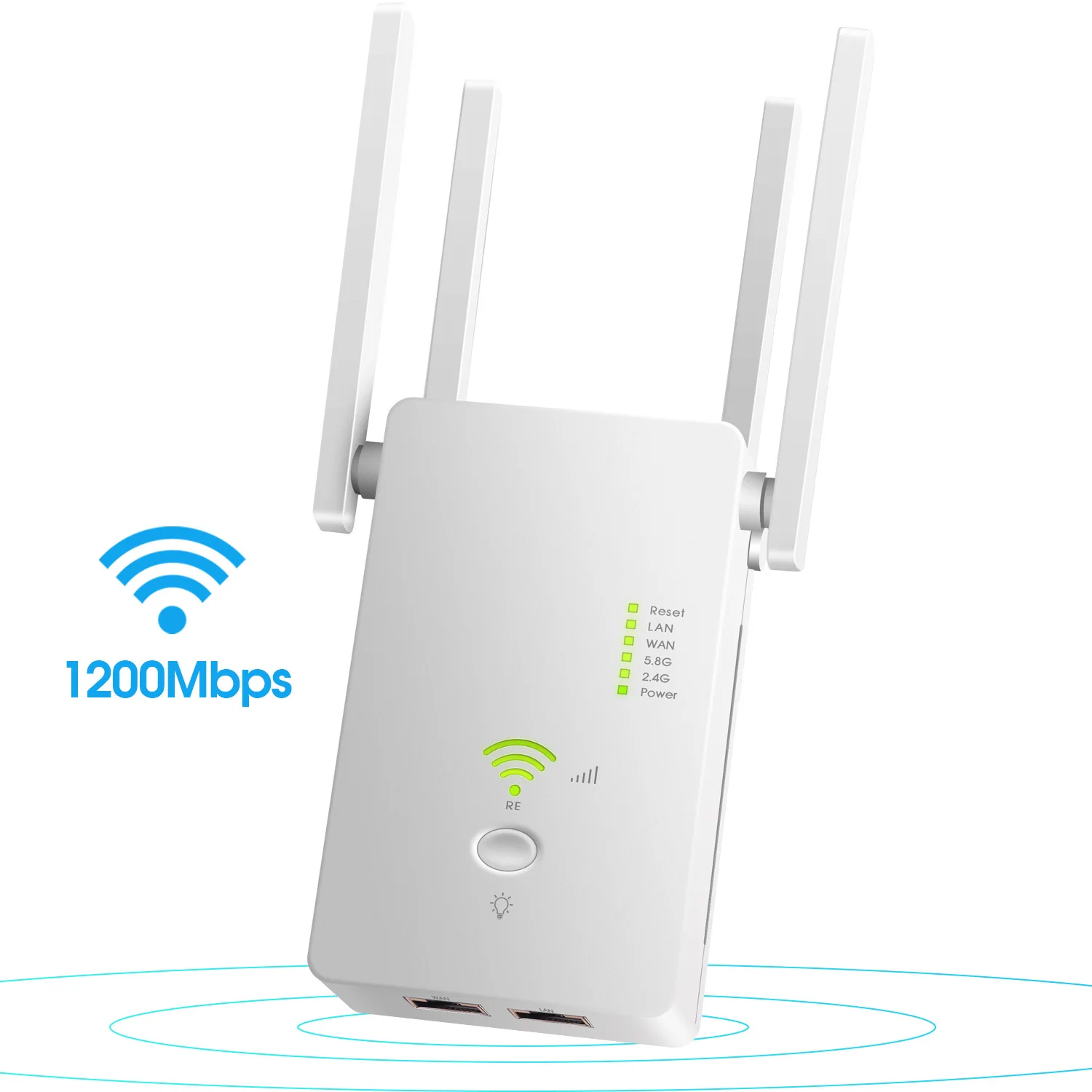 Imagem -05 - Gigabit Repetidor Lan Roteamento Amplificador de Sinal sem Fio Wifi Intensificador 5g 2.4g Dupla Freqüência com Modo ap para Notebook Ac1200m