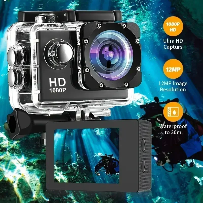 Full HD 1080P Waterproof Camera 2.0 Inch Camcorder Sports DV Go Car Cam Pro Mini Sports DV Camcorder with Cam Accessories New