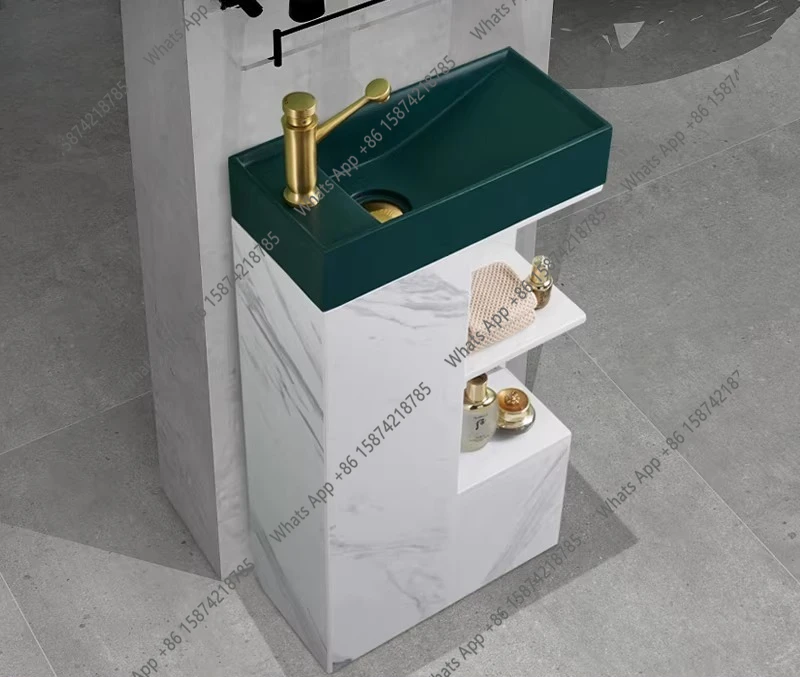 

Напольная ультраузкая раковина в скандинавском стиле для небольших квартир, умывальник для ванной комнаты