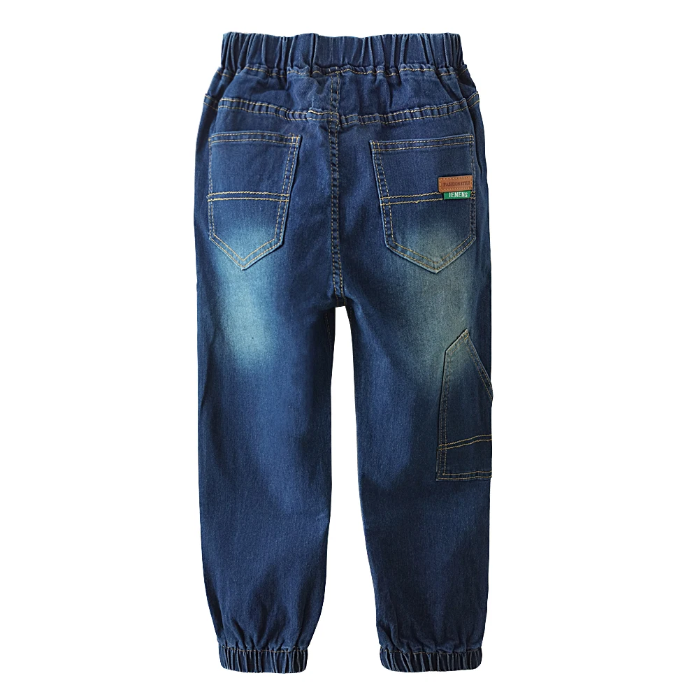 IENENS Kids Jeans Teens Boy Casual Trousers Child Elastic Waist Pants 4-11 Years 2025 Fashion Loose Denim Pants