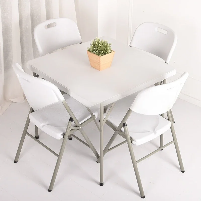 Blow molding stall folding table, folding square table, household dining table mahjong table portable