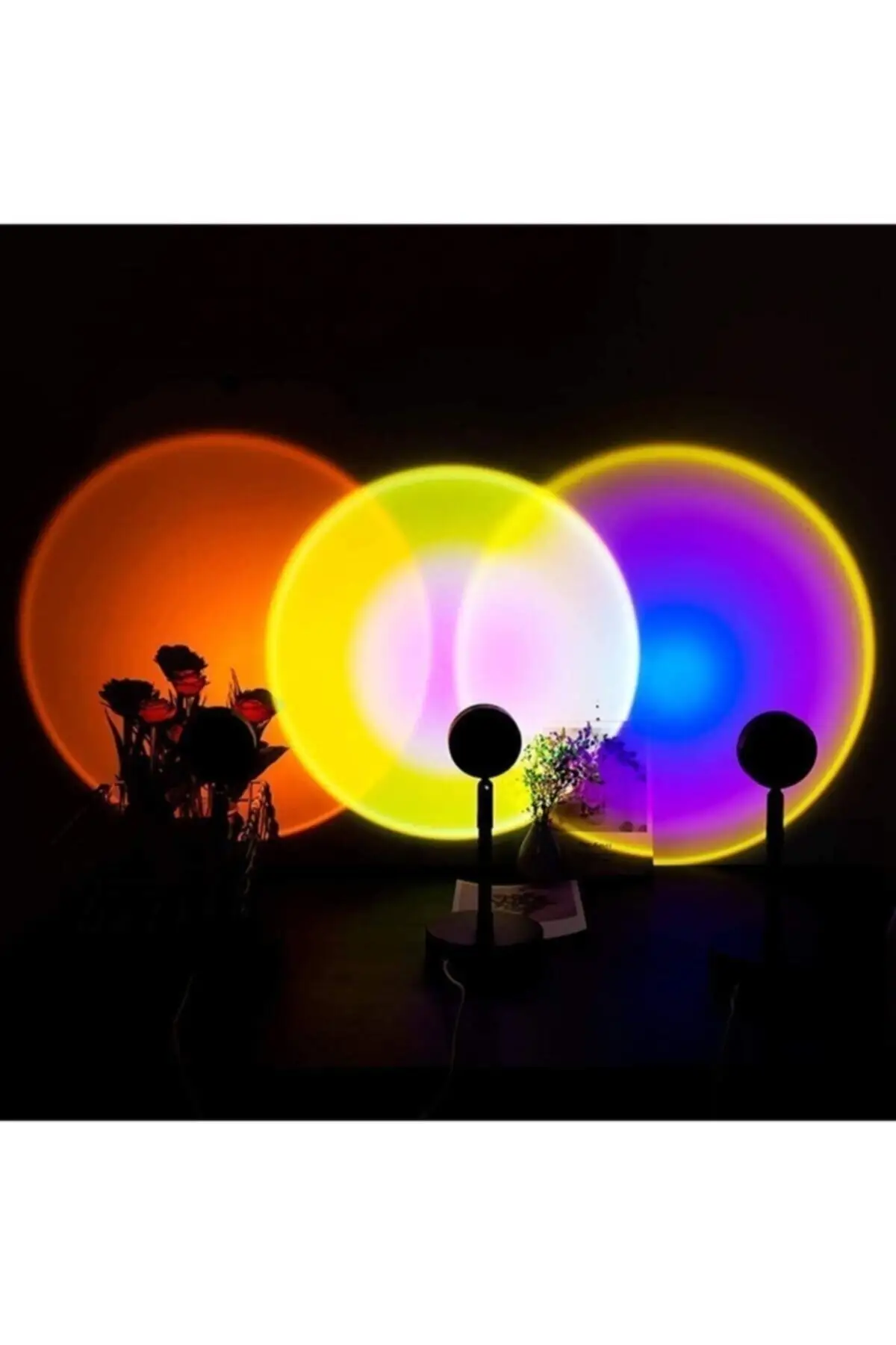 Sunset Projector Lamp Decorative Light Table Lamp Romantic Photo Shoot Usb Led Light Stylish Decorative 2022 Trend Model