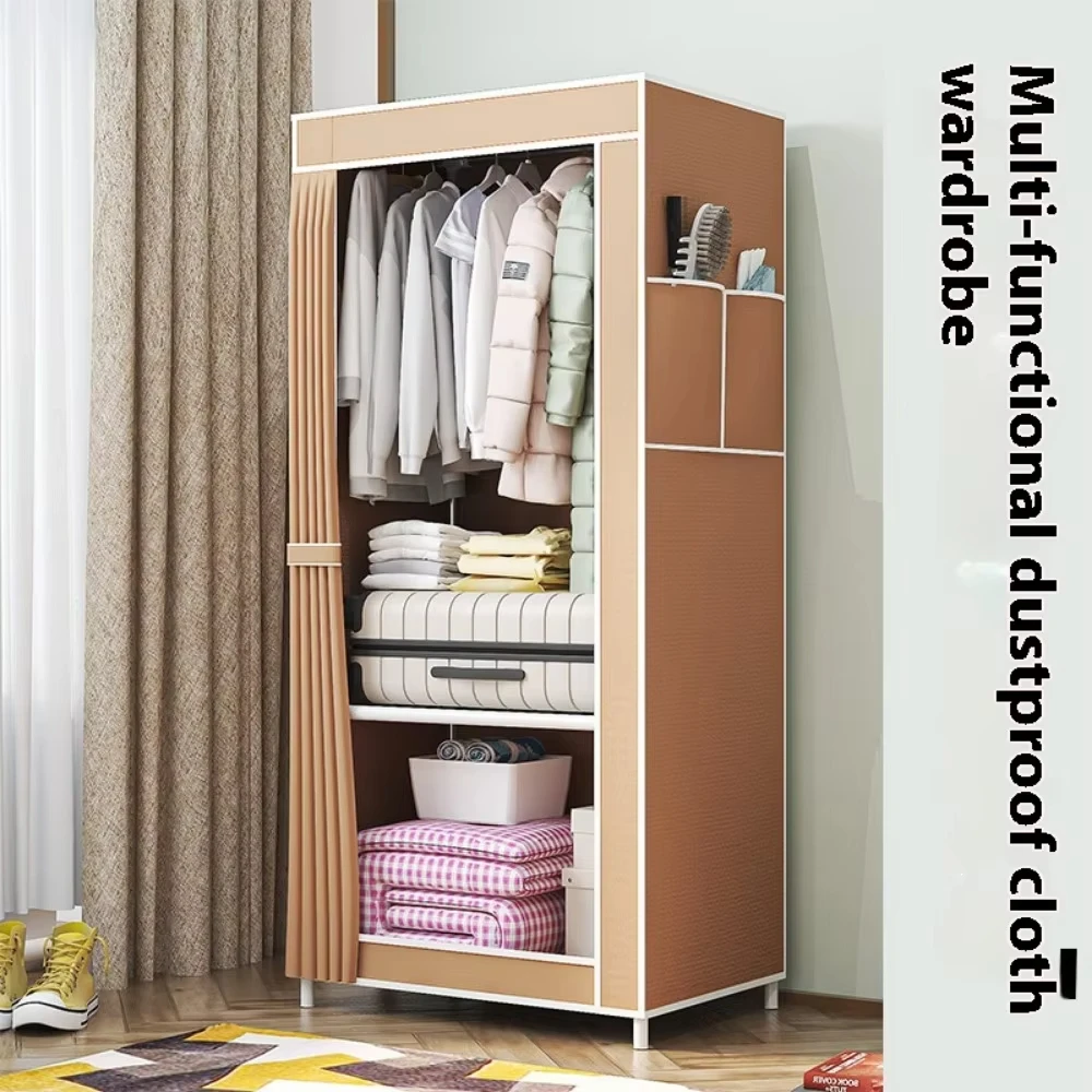 Simple Wardrobe Easy To Assemble Clothing Cabinet Single Person Economy Fabric Wardrobe Rental Room Storage Wardrobes Storage