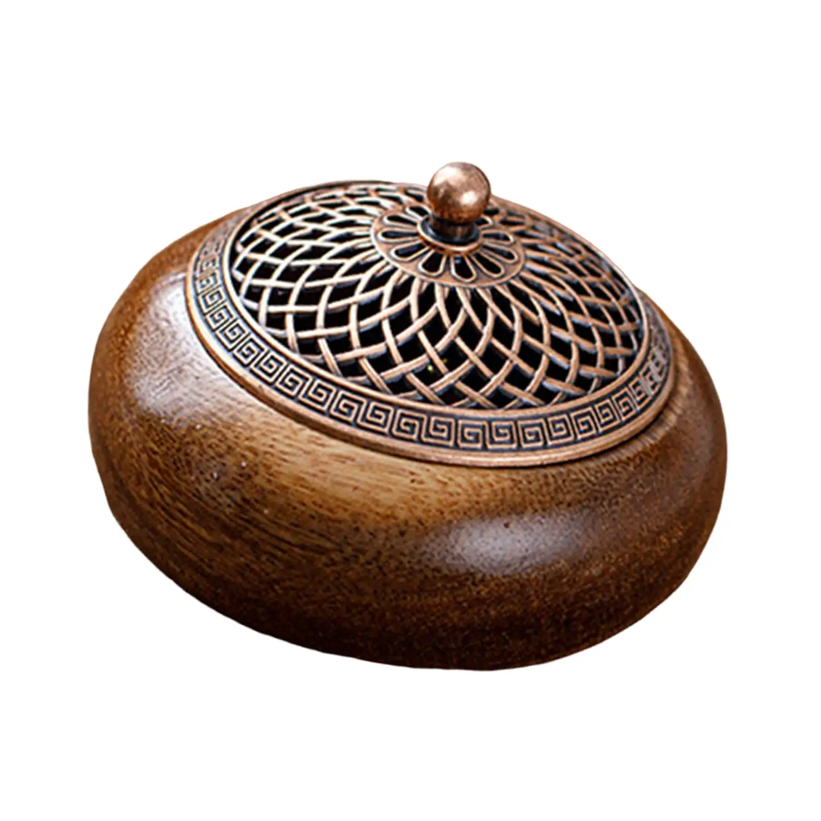 

Incense Burner Walnut Wood Ornament Accessories for Living Room SPA Cabinet