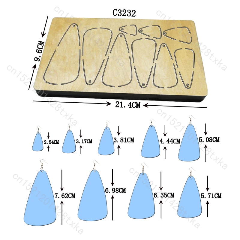 

Деревянные штампы для резки сережек для обычных машин для высечки на рынке, новый скрапбукинг, C3232