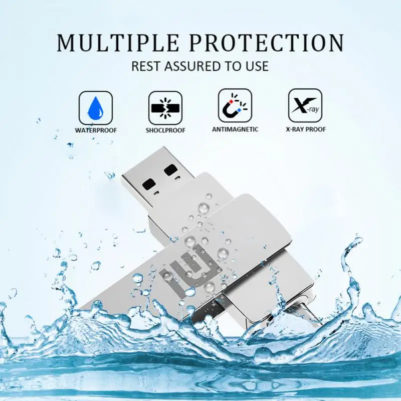 Chiavetta USB 3.0 originale Xiaomi da 2 TB Trasferimento ad alta velocità Pendrive impermeabile in metallo Tipo-c Interfaccia Pen Drive Flash U Disco