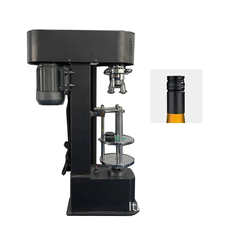 Easy operation semi automatic ropp capping machine for glass bottle wine bottle lid