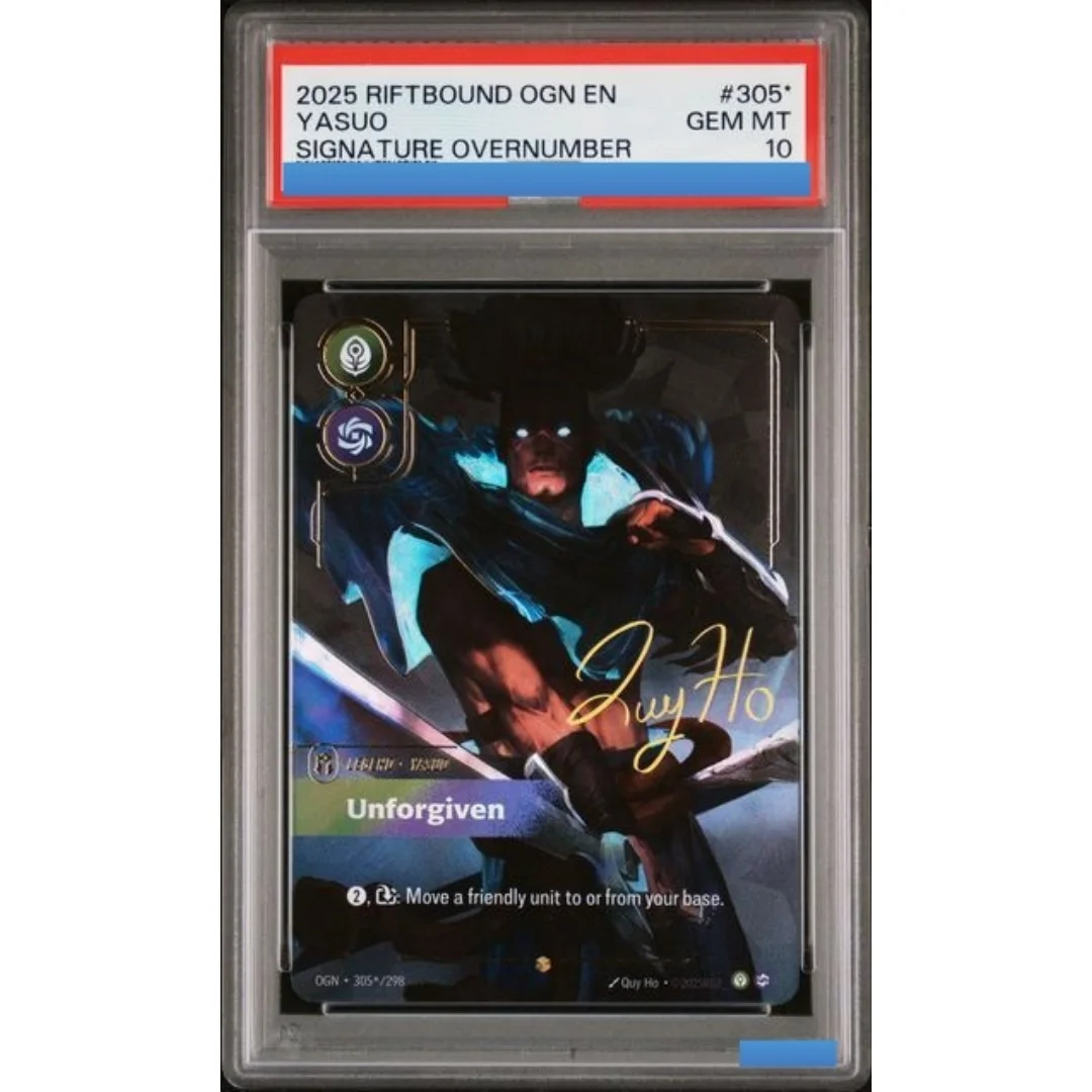 DIY RIFTBOUND LEAGUE OF LEGENDS OGN ORIGINS KAI'SA AHRI SETT SIGNATURE OVERNUMBER Authentication Grading 10 Collection Game Card - view 5