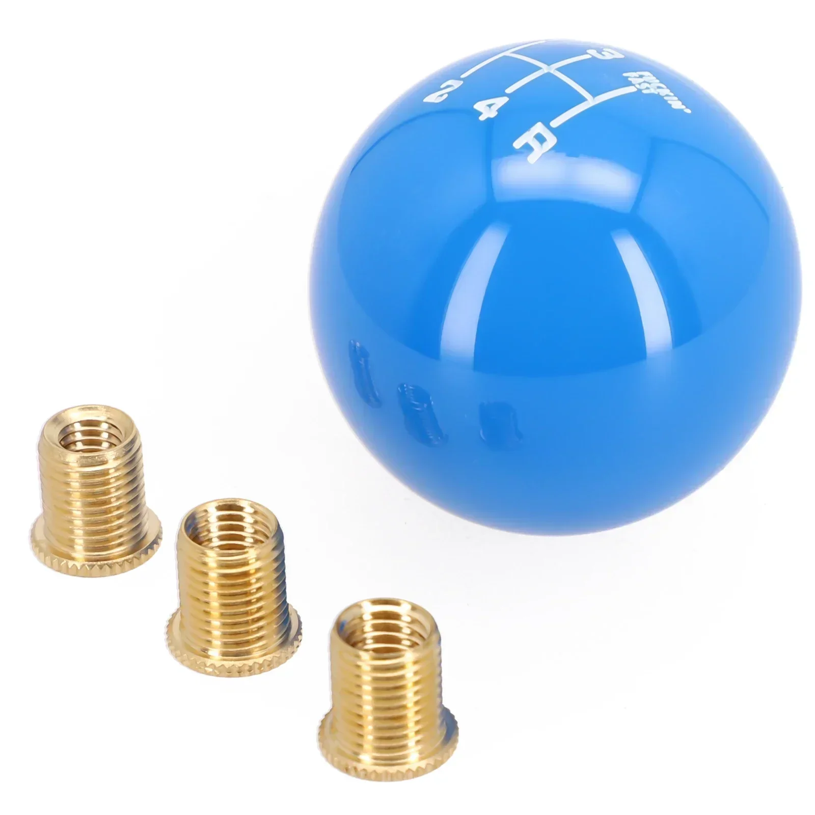 3 Thread Adapters Shift Knob Driving 1 Pc Black Diameter: 53.5mm Gear:5Speed Material: Resin White Condition: 100% Brand New image 2