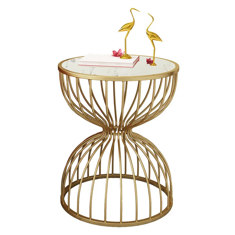 Creative Iron Art Hotel Bedside Table Small Round Table