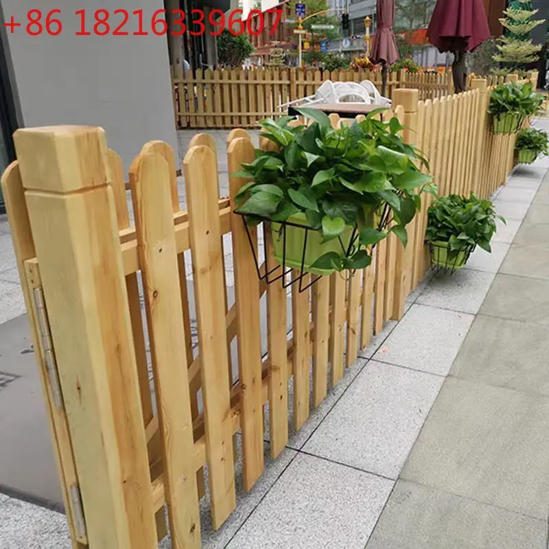 

Preservative wood fence Outdoor garden fence Lawn park Solid wood fence