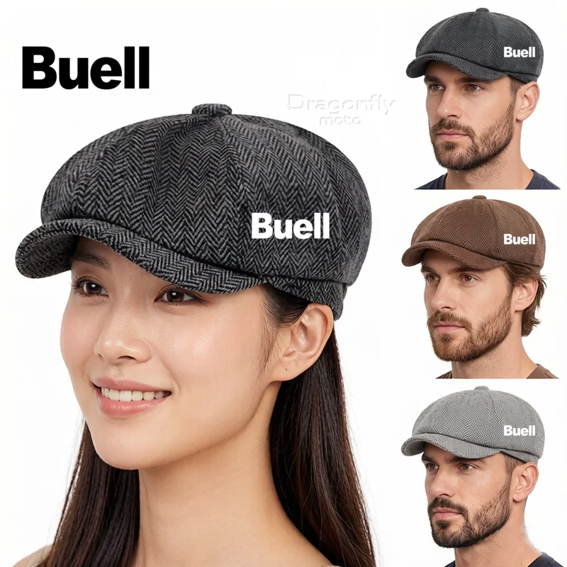 

Retro Newsboy Caps Men Octagonal Hats British Painters Hats Berets gorras For Buell 1125R 1125CR XB12R XB12Ss XB12Scg Ulysses XB