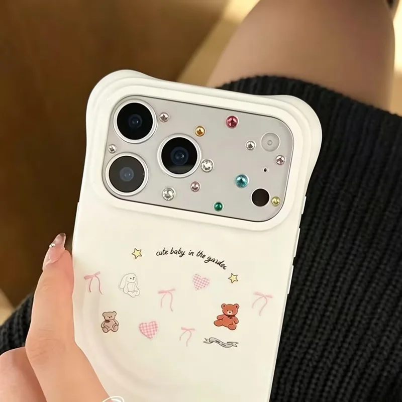 Glitter Diamond Love Heart Camera Protector for iPhone