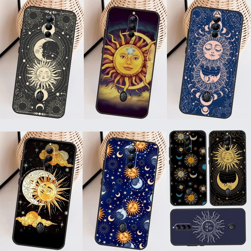 Sun Moon Face Case For ZTE Nubia Red Magic 8 Pro 8S Pro Plus Redmagic 6 7 6S 7S Pro 5S 5G 6R Back Cover