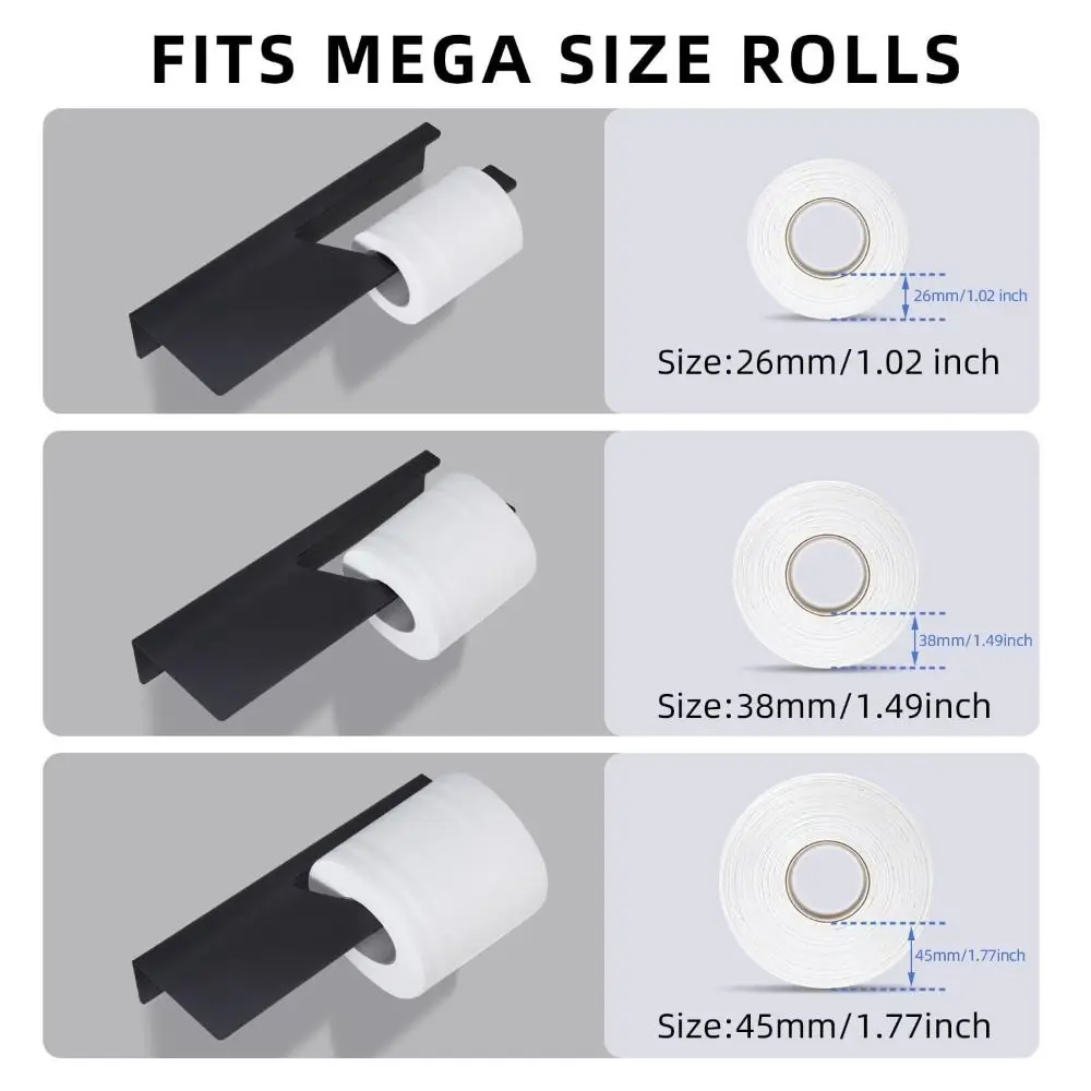 Multifunctional Toilet Paper Holder Bathroom Accessories Free Punch Wall Tissue Storage Rack Durable