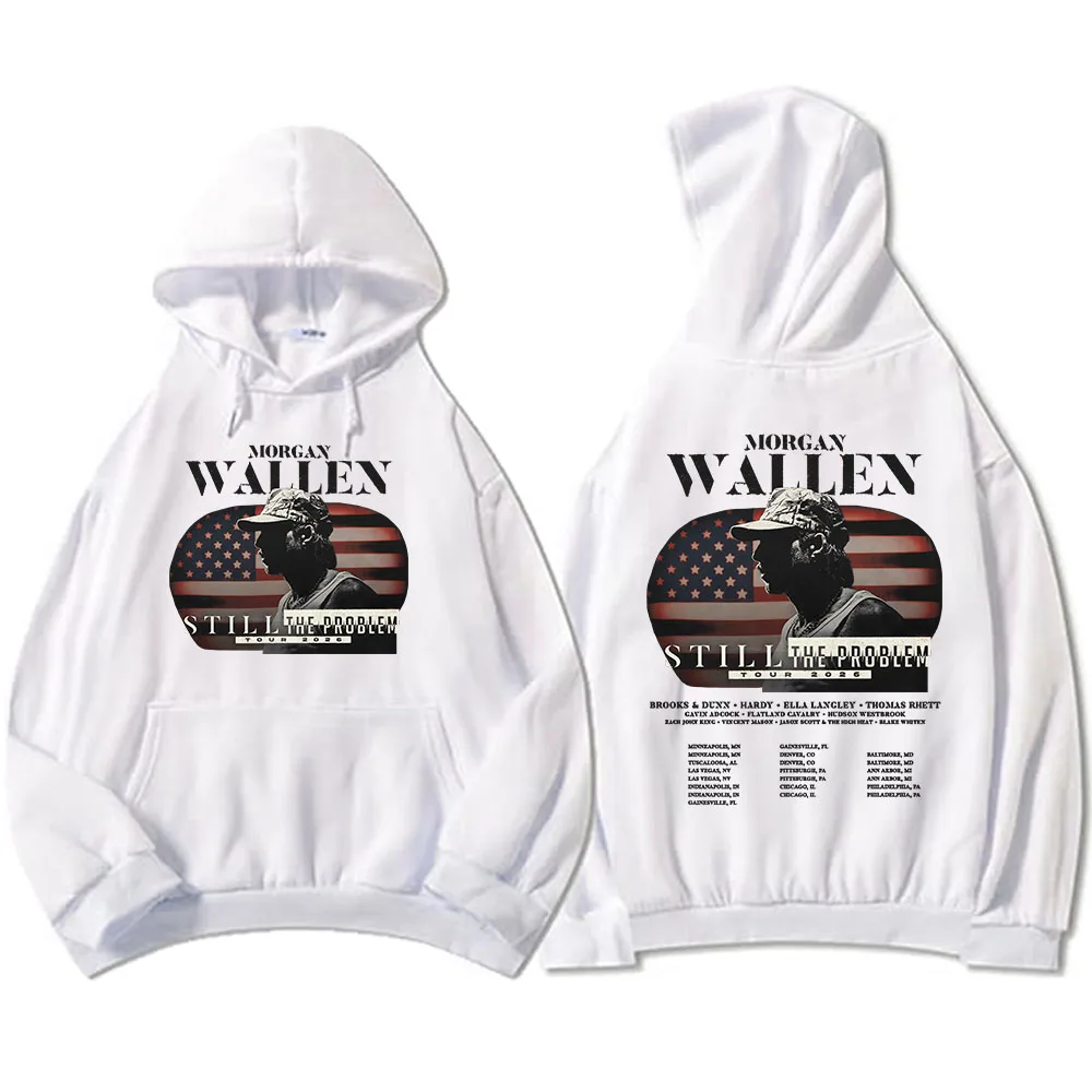 

Still The Problem Tour 2026 Hoodies Fashion Singer Morganwallen Sweatshirts Long Sleeve Loose Male Pullovers Unisex Streetwear