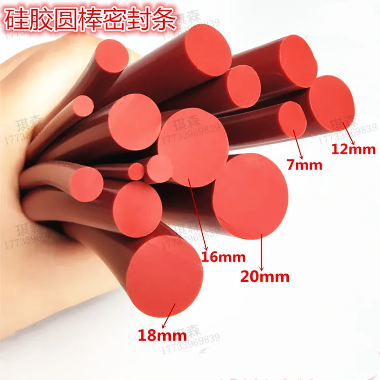 RED Diameter 1 1.5 2 3 4 5 6 7 8 9 10 mm Silicone Rubber Rod Silicon Cord Silicone Bar