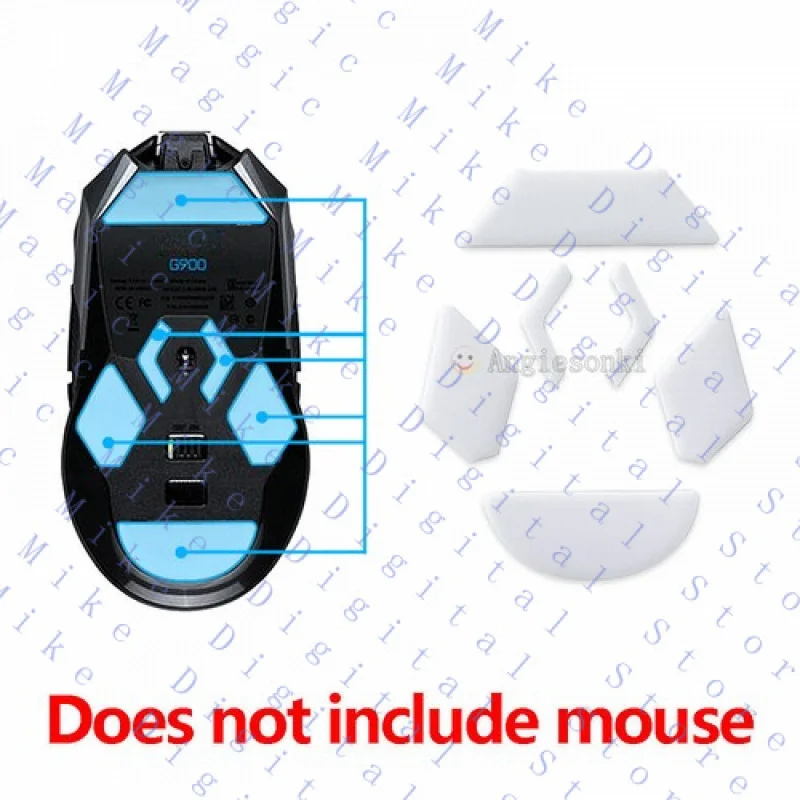 2  Sets White Rounded Curved Edges Mouse Feet Skates for Logitech G900 Mouse