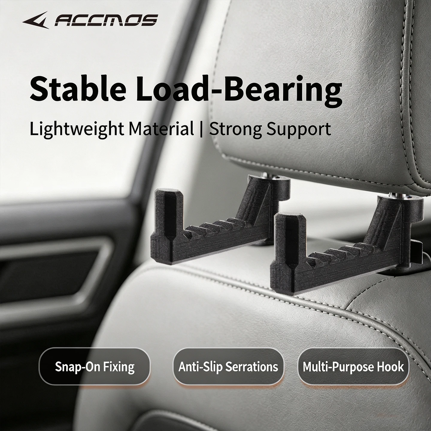 1 Pair Car Headrest Bow Holder Snap‑On Archery Mount Stand Fits 12‑14mm Poles Vehicle Storage Bracket for Compound Recurve Bow