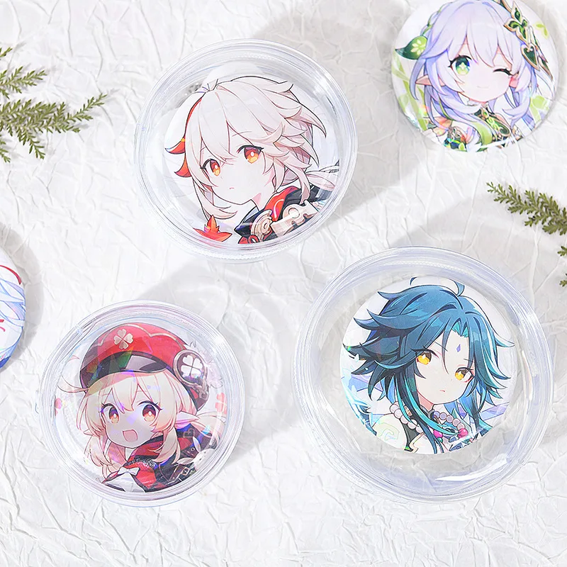 

58/75mm Round Badge Peripheral Enamel Pins Protective Cover Badge Storage Pendant Bag Animation Display Pvc Transparent Pain Bag