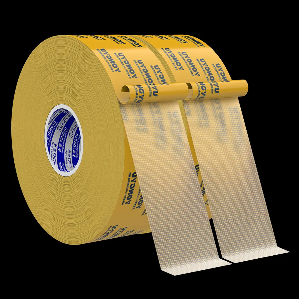 

Super Sticky Yellow Double Sided Cloth Base Tape Traceless Floor Carpet Fixing Force Strong Waterproof Translucent Grid Fiber