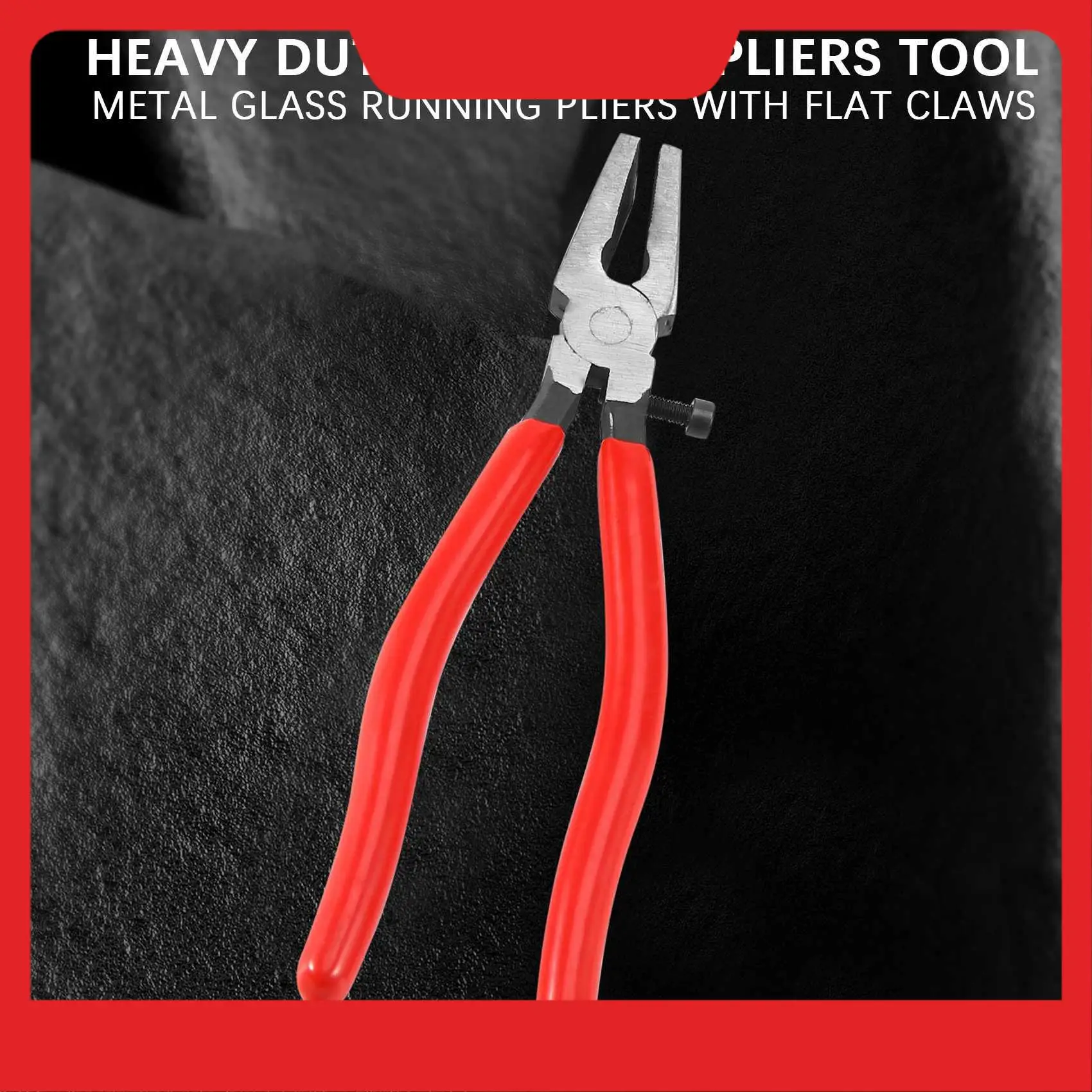 

A32HOT-Heavy Duty Key Fob Pliers Tool, Metal Glass Running Pliers With Flat Jaws, Studio Running Pliers Attach Rubber Tips Perfe