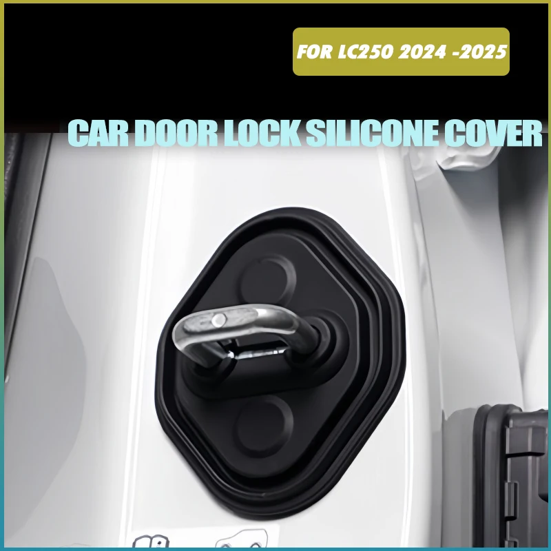 

Силиконовый защитный чехол для дверного замка автомобиля, подходит для Toyota Prado LC250 24-25, модифицированная силиконовая накладка с пряжкой для автоматического дверного замка