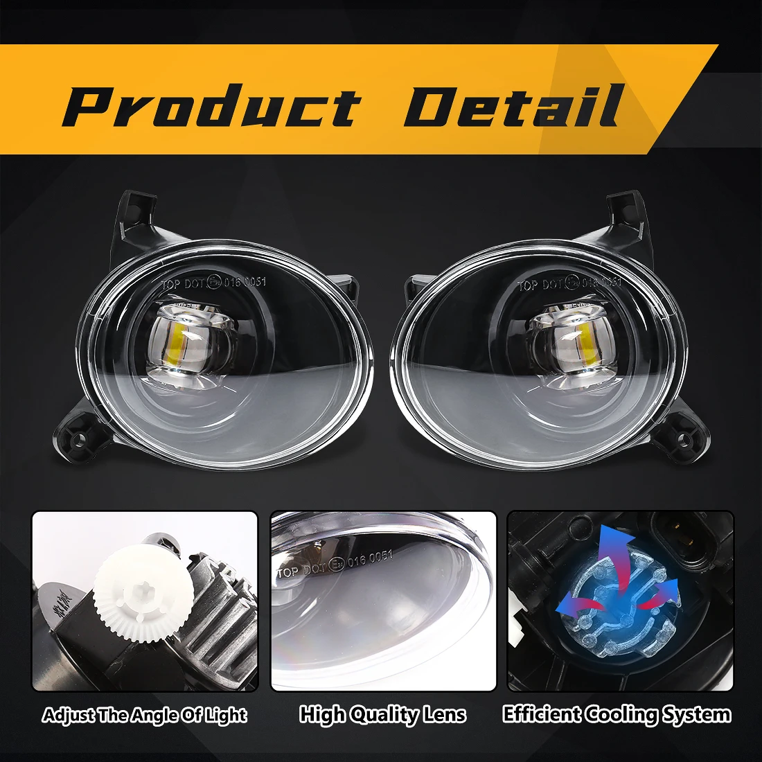 LED Fog Light For Audi A1 A4 Wagen A5 A6 B8 C7 Q3 2009 2010 2011 2012 2013 2014 Passat CC 2008-2012 DRL Daytime Running Light view 4